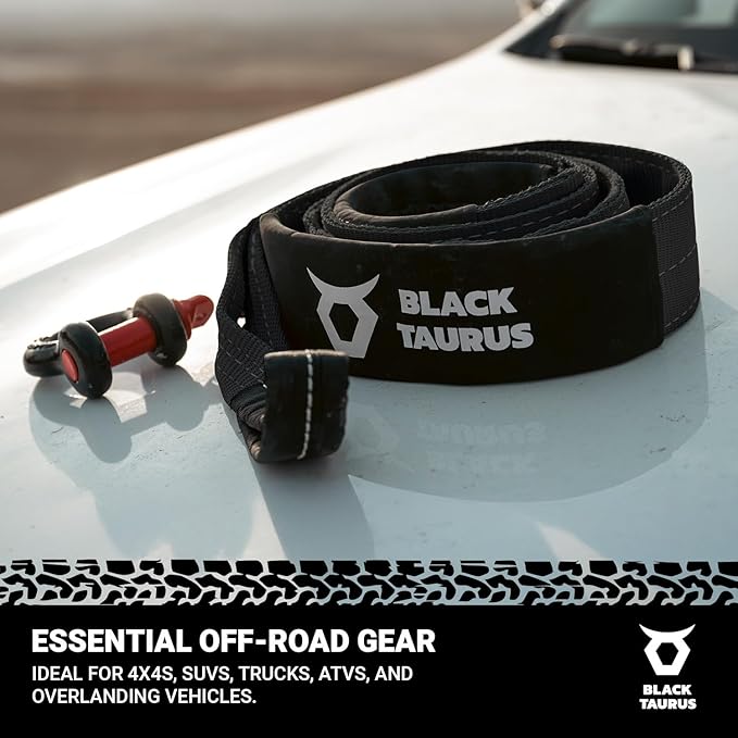 2" x 10 ft Equalizer & Tree Saver Strap – 13,200-lb Heavy-Duty Off-Road Recovery Strap for Jeep, Truck, SUV, UTV/4x4 – Tow, Winch, Anchor & Hitch Receiver Recovery Gear (Black)