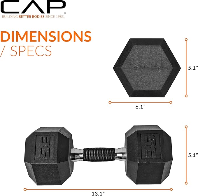 CAP Barbell Coated Dumbbell Weight | Multiple Options Pairs & Sets
