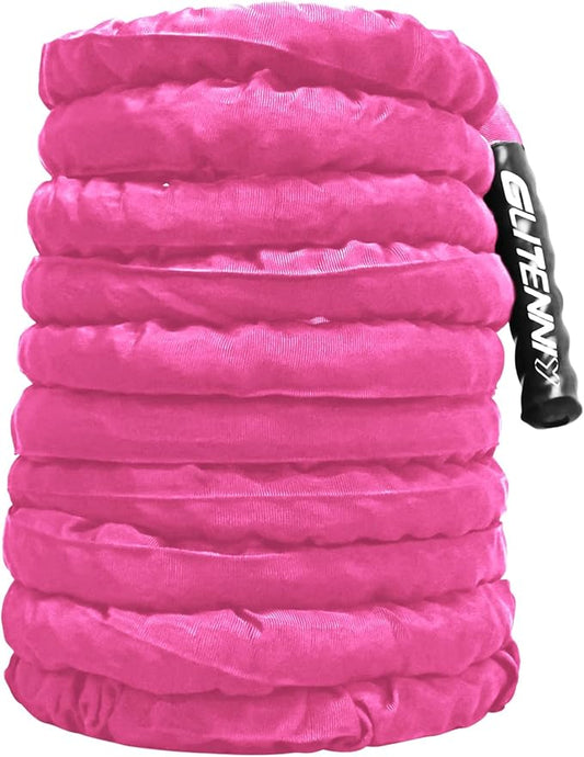1 inch 30ft Pink Battle Rope Workout Rope Battle Ropes for Home Gym Exercise for Working Out for Exercise Training Weighted Workout