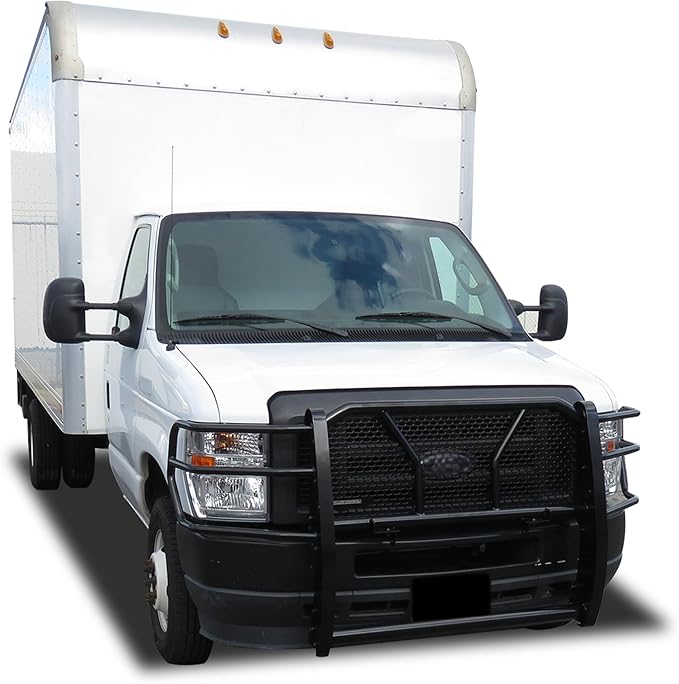Black Horse Rugged Heavy Duty Grille Guard Modular Black Compatible with 2015-2025 Ford E-350/2015-2025 Ford E-450 -RU-FO350-B