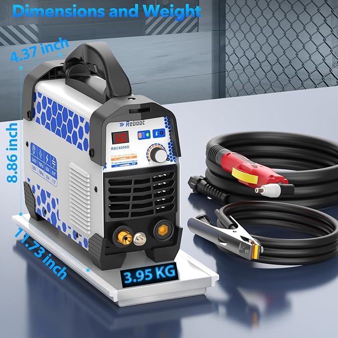 Reboot 60A Plasma Cutter Dual Voltage 120V/240V, 1/2" Clean Cut IGBT Inverter, Portable Metal Cutting Machine with Torch & Tips - RBC6000D 2025 Upgraded
