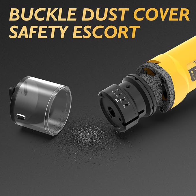 TOOLIOM 110V Tungsten Electrode Sharpener for TIG Welding with Dust Shield,4-Size & 3-Angle Handheld Electrode Tungsten Grinder,TIG Welding Rotary Tool with Flat Grinding Block, Cut-Off Slot