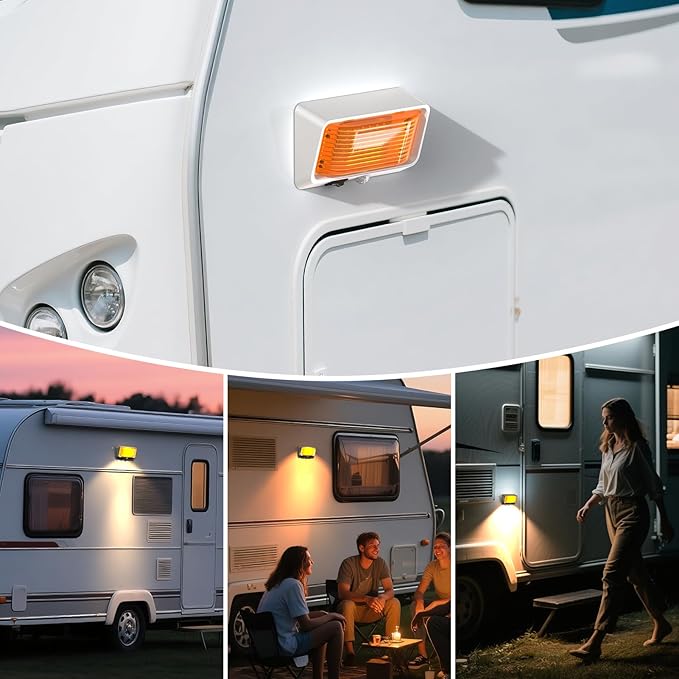 BlueFire RV Exterior LED Porch Light with Motion Sensor – Waterproof, Energy Efficient, Easy Installation, Bright Outdoor LED Lighting for Camper, Trailer, Motorhome (White)