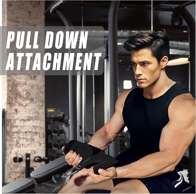 Ergonomic LAT Pull Down Bars, Back and Triceps Strength Training Equipment, LAT Pulldown Attachments, Cable Attachments for Home Gym