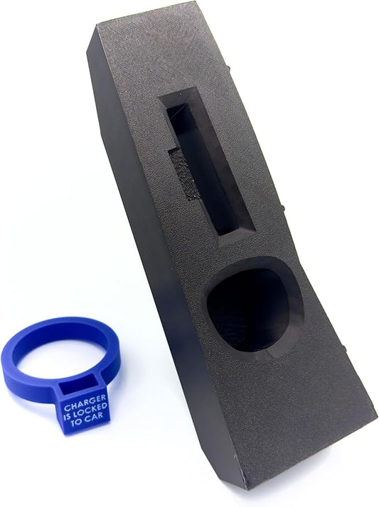 Door Dock for Tesla/J1772 Adapter for Model Y and Charger Locking Ring Bundle 2023-2025 (Blue)