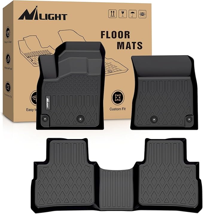 Nilight TPE Floor Mats for Nissan Rogue (Not for Rogue Sport) 2021 2022 2023 2024 2025 All Weather Custom Fit Heavy Duty Floor Liners