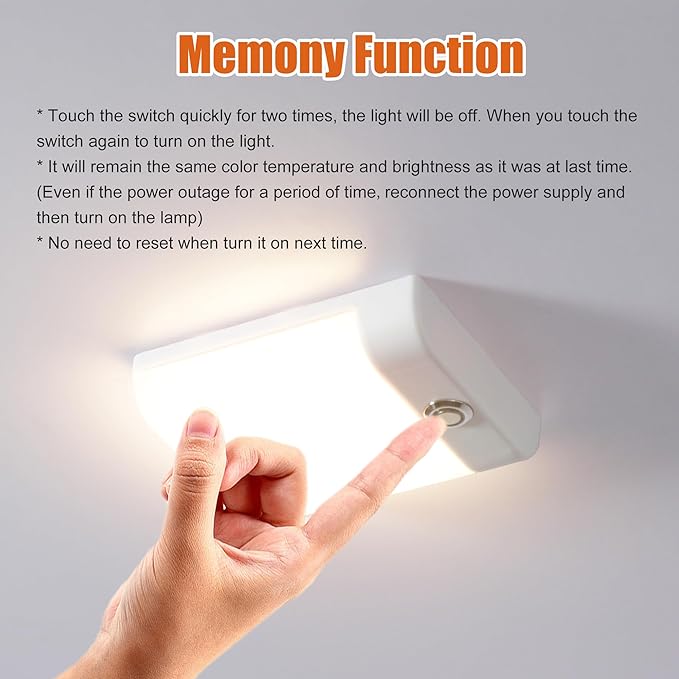 Facon LED 12V RV Interior Lights with Touch Dimmable Switch, Single Dome Light 6W 500LM, 3Colors: 3000K/3500K/4000K, 12Volts LED Ceiling Light for RV, Camper, Caravan, Trailer, 5th Wheel, Boat