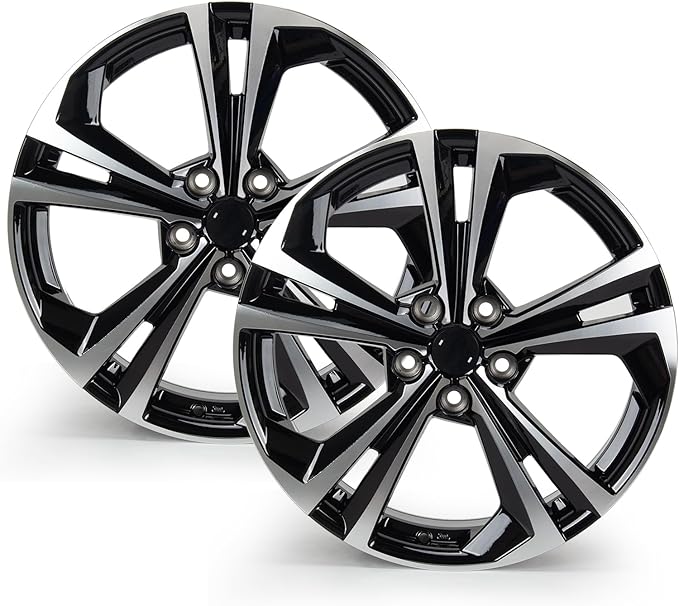 New 18"x7.5'' Aluminum Alloy Replacement for OE Wheel Rim Compatible with Nissan-Sentra SR 2020-2022, Machined Black, PCD 5x114.3, 2 Sets