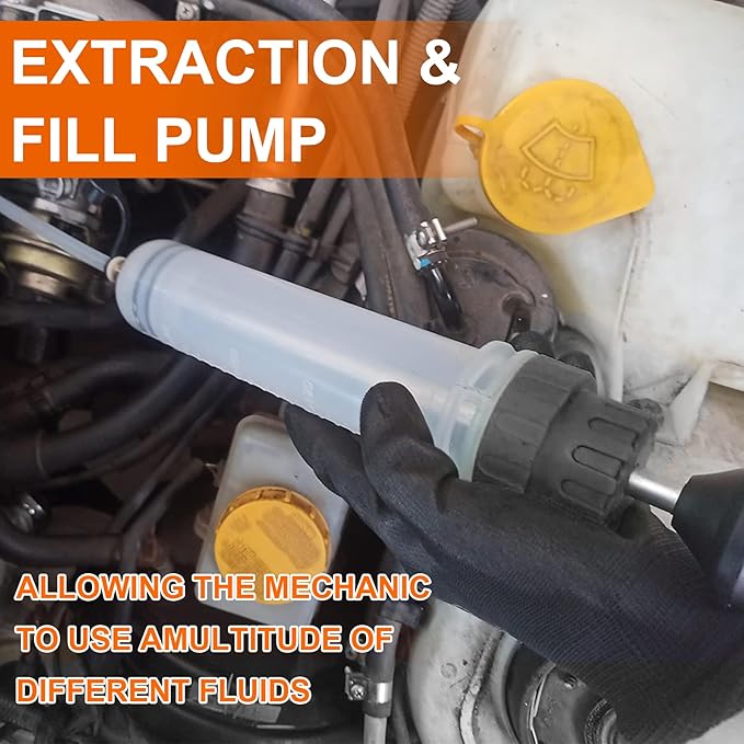500CC Fluid Extractor Automotive Syringe Oil Extractor Pump Fuel Extraction & Filling Pump Fluids Suction Pump Manual Vacuum Fluid Transfer Pump