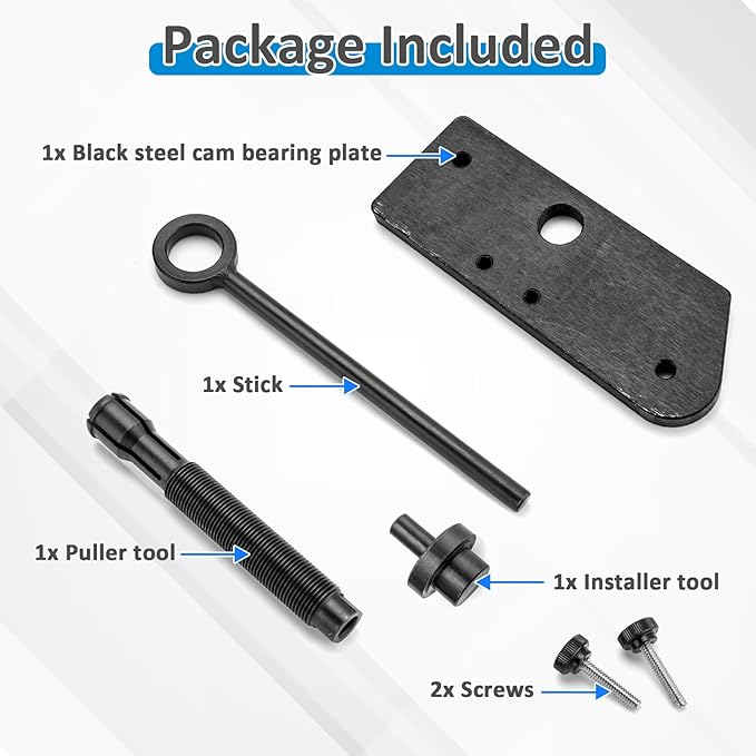 Wsays Inner Single Cam Bearing Installer and Puller Camshaft Tool Compatible with Harley Evolution Engines Inner Single Cam 1984-Present, Fit Sportster 1986-2022, Fit Big Twin 1984-1999