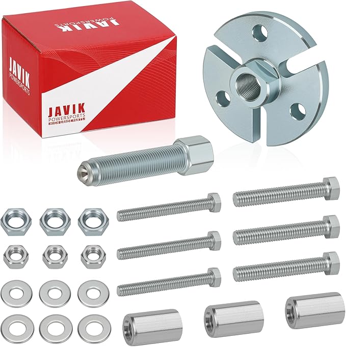 JAVIK Universal Flywheel Puller Tool Fit for Polaris Ski Doo K-awasaki Snowmobile/W-atercraft/ATV/O-utBoard/Motorcycle/L-AWN Mowers/Chainsaws