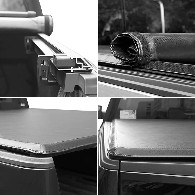 Kikito Vinyl Soft Roll-Up Tonneau Cover Truck Bed for 2016-2025 Toyota Tacoma 5ft (60.5in) Bed with Track System