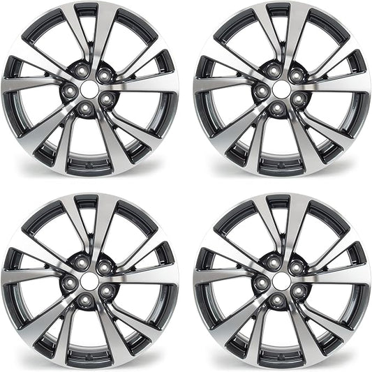 New 18"x8.5'' Aluminum Alloy Replacement for OE Wheel Rim Compatible with Nissan-Maxima 2016-2018, 62721, PCD 5x114.3, Set of 4