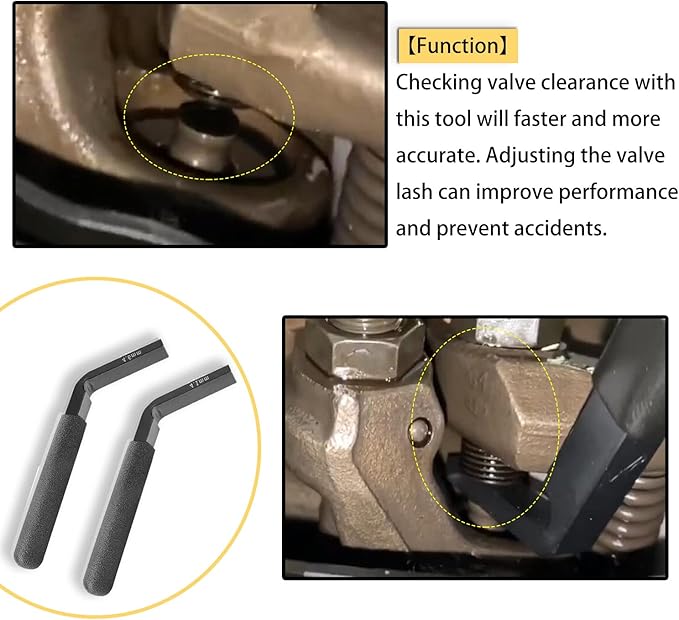 Engine Brake Adjustment Tool for Detroit Diesel DD13 DD15 DD16 Feeler Gauge Alternative to W470589042300 W470589022300 (4.6MM & 4.1MM)