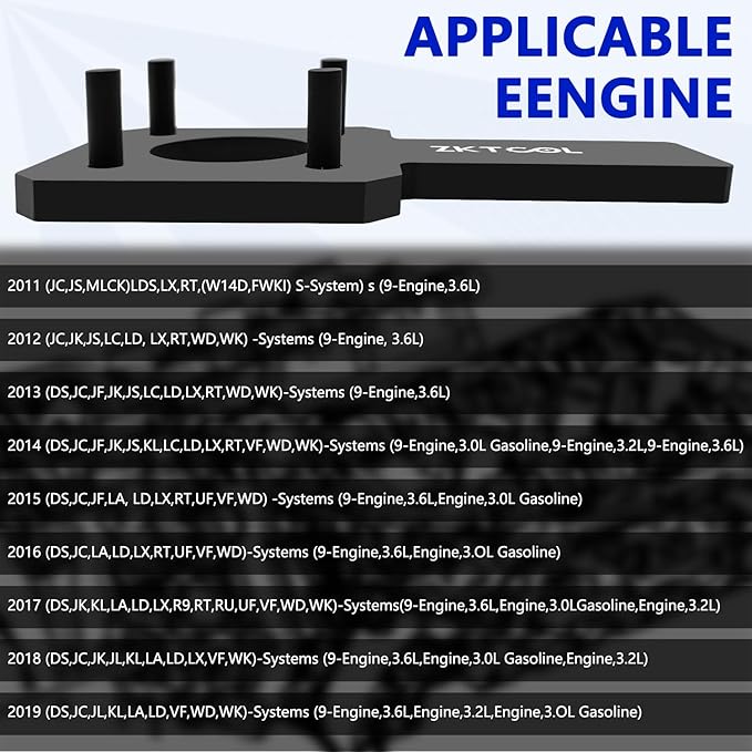 ZKTOOL 10198A Crankshaft Pulley Wrench Holder Tool Compatible with VW Routan Dodge Chrysler Ram 3.6L 3.2L 3.0L Engine