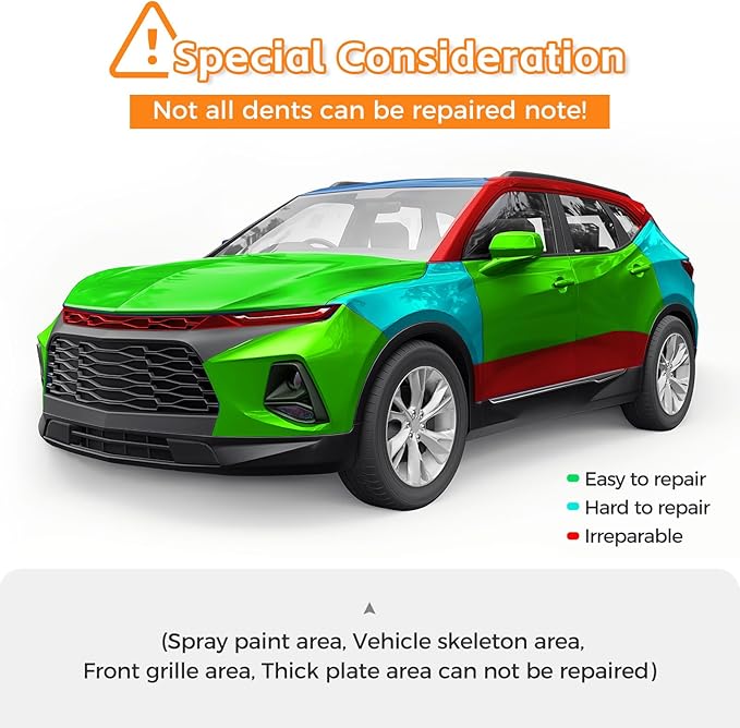 Car Dent Puller, Aluminum Car Dent Remover,3 Pack Paintless Dent Removal Kit, Powerful Dent Repair Kit, Suction Cup for Car Dents, Car Headlight,Car Mirror,Glass,Screen