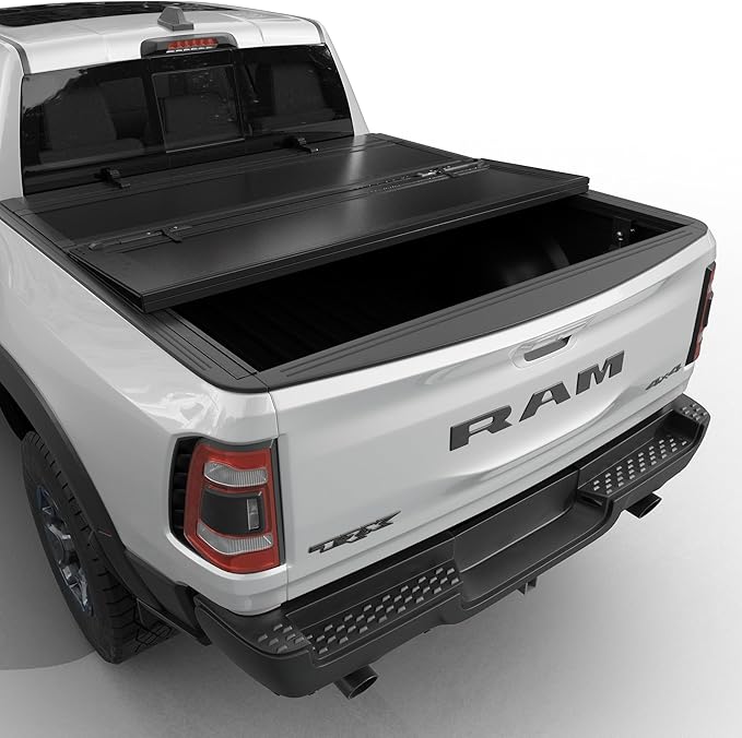 Low Profile Flip Up Truck Bed Tonneau Cover Fits 2009-2026 Dodge Ram 1500 New Body Style (Not for Classic Body) 5'7" Bed Without Ram Box (67.4")
