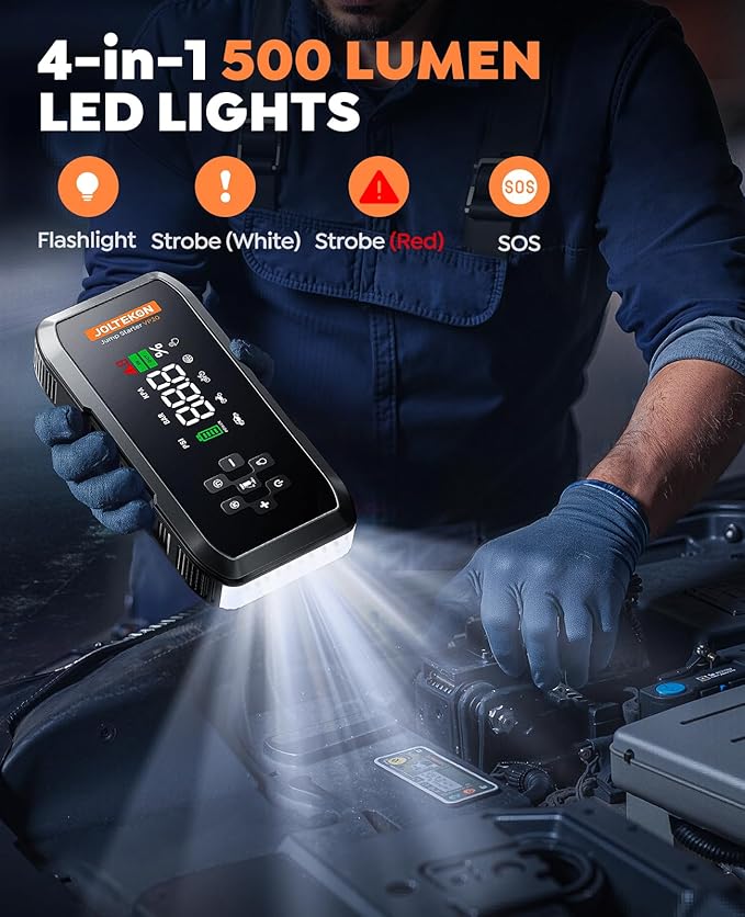 Car Jump Starter with Air Compressor 150PSI, 4500A Battery Jumper Starter Portable(9L Gas/8L Diesel), 12V Jump Starter with Auto-Pause Pump, Jump Box for Car Battery with 10-Safety Protection