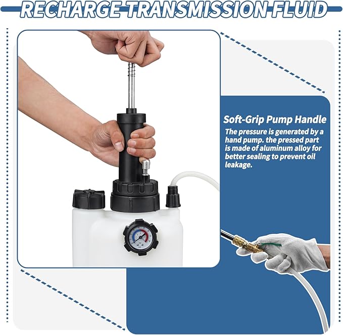 3L Transmission Oil Pump Transmission Fluid Pump Extractor Manual Oil Pump/Oil Filling Filler System Tool with Adapters