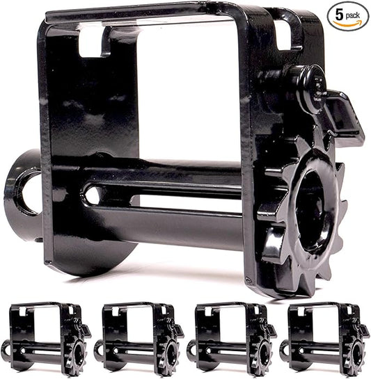 US Cargo Control Standard Sliding Winch for Double L Tracks (5-Pack), 4 Inch Winch Holds Up to 20 Feet of Webbing, Slides to Any Position for Control, 5,500 LBS Working Load Limit