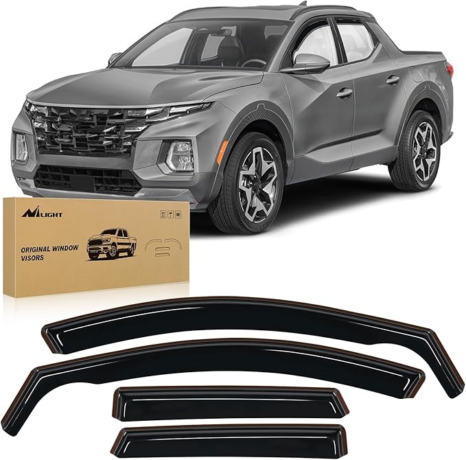 Nilight Vent Window Visors for Hyundai Santa Cruz 2022 2023 2024 2025, in-Channel Rain Guards, Original Window Deflectors-4PCS