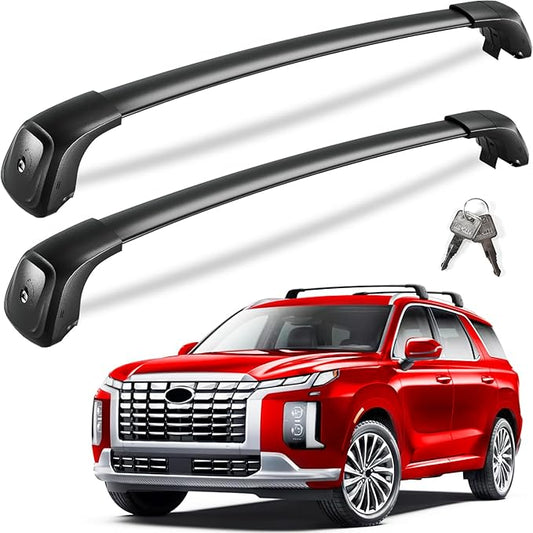 KINGGERI Lockable 260lbs Roof Rack Cross Bars Compatible with Hyundai Palisade 2019-2025 SE SEL XRT Limited Calligraphy, Heavy Duty Anti-Theft Aluminum Rails Crossbars Cargo Carrier Bag