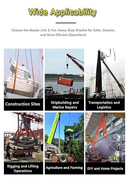 10361lbs Master Link 1 Pack ，Heavy Duty Forged Chain Link Galvanized Industrial Grade Rigging Hardware for Lifting, Towing, and Hoisting【4.7t】