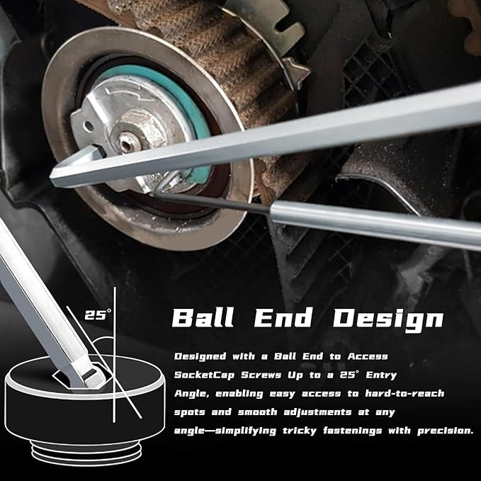 Camshaft Timing Belt Tool Kit, Compatible with VW Audi Tiguan SEAT Skoda Passat Golf 1.6 2.0 TDI Diesel Engine, Replace T10264 T10265 T10060A 3359 T10051 T10490, with Carrying Case & Gloves