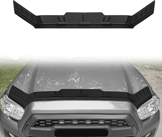 TripleAliners Hood Deflector Protector Compatible with 2016-2023 Toyota Tacoma Accessories Hood Protector TPE Bug Deflector Shield Replacement