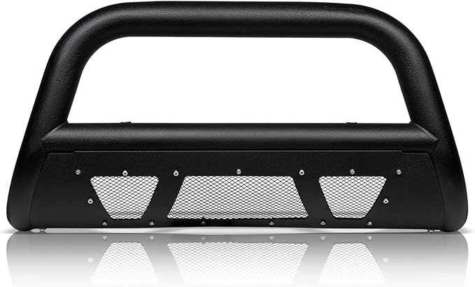 Armordillo 8717486 MS Series Studded Aluminum Mesh Bull Bar - Textured Black Fits 2006-2008 Dodge Ram 1500