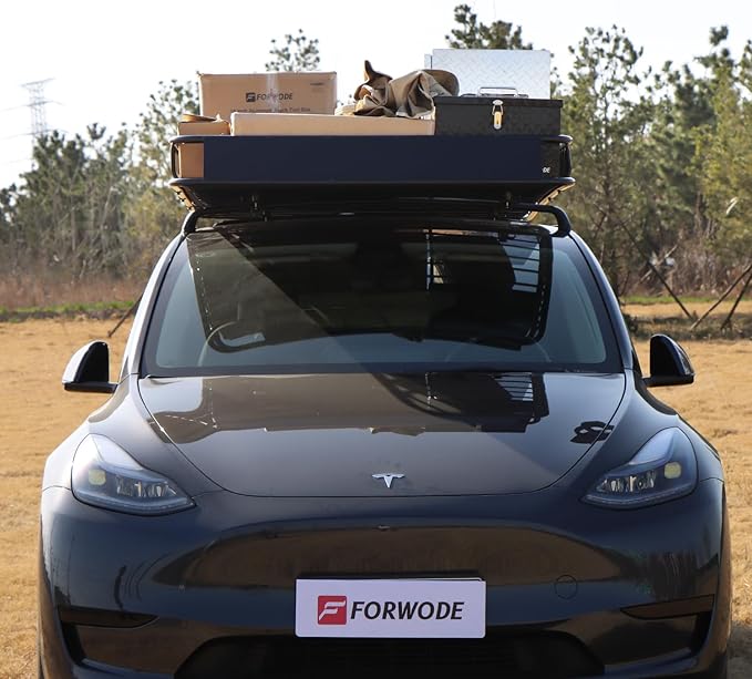 FORWODE 250LBS. Roof Rack Carrier Basket, 43" x 50" x 6" Universal Rooftop Cargo Luggage Rack Basket for Car, SUV, Truck