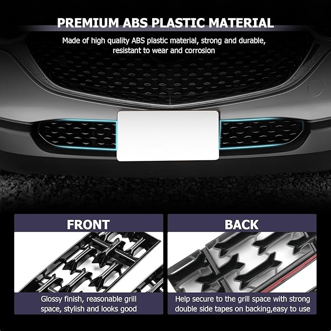 LUWU Front Grill Mesh Compatible With 2020-2025 2026 Mazda CX-30 Front Mesh Grill Inserts Trims Front Mesh Grille Cover Guard for 2025 2026 Mazda CX30 Car Exterior Accessories ABS Material 2PCS