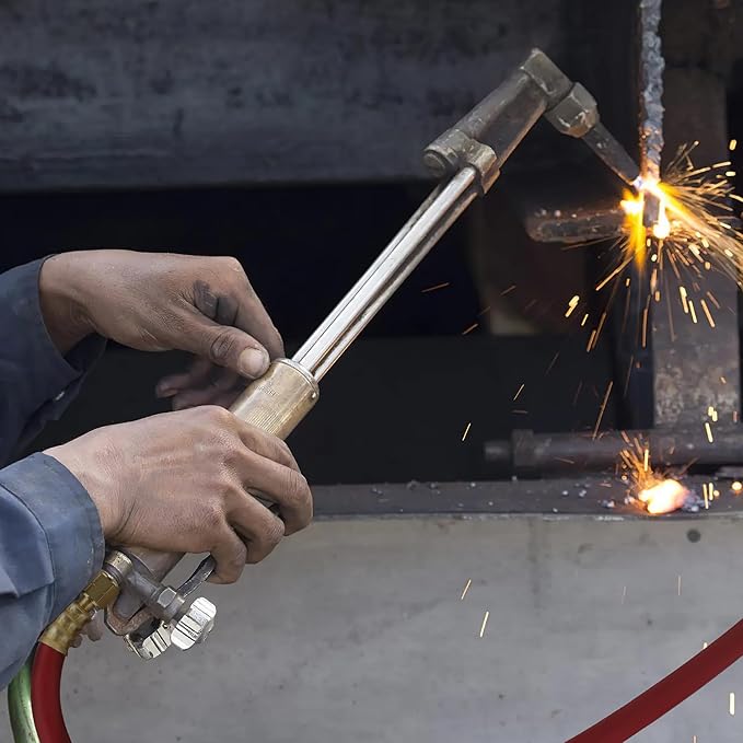 Hromee Air Acetylene Torch Hose 12-Feet X 3/16-Inch with 3/8"-24 LH Fittings