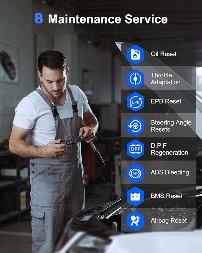 GOOLOO DEEPSCAN DS200 OBD2 Scanner Diagnostic Tool, Bluetooth Wireless All System Diagnostics for iOS & Android, Bi-Directional Control, 8+ Hot Reset, Code Reader, Live Data & Performance Test