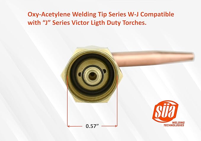 SÜA - Ligth Duty Welding/Brazing Torch Handle Compatible with Victor Series ''J'' + Welding Tips