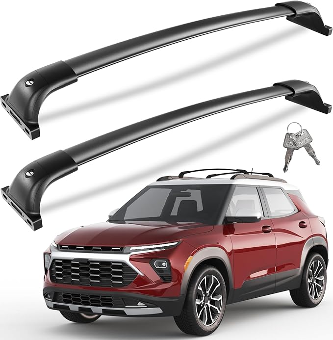Lockable Roof Rack Cross Bars 260lbs Compatible with Chevy Chevrolet Trailblazer 2021 2022 2023 2024 2025 2026 L LT ACTIV RS, All Aluminum Heavy Duty Roof Rails Crossbars Cargo