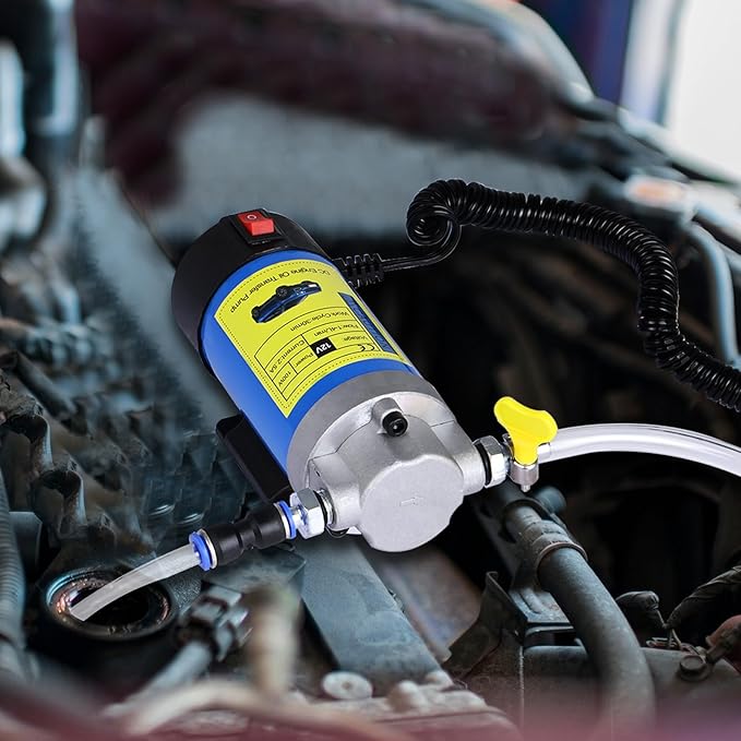 NORJIN Oil Extractor Pump 12V 100W, Engine Oil Transfer Change Pump, Portable Electric Self-Priming Gear Pump Oil Change Pump with Tubes for Car Motorcycle RV ATV and Boat