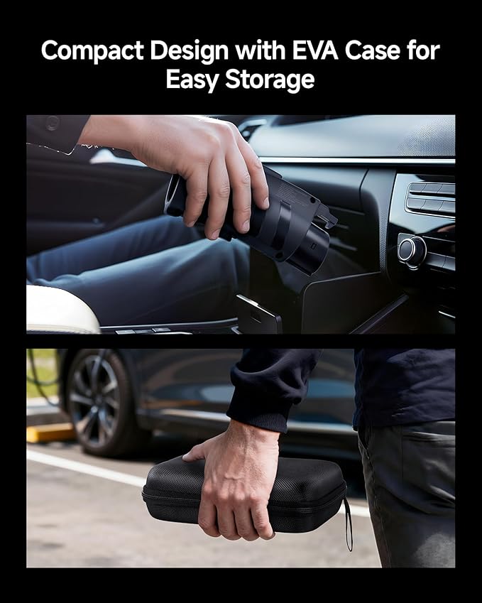 Adapter for Tesla to J1772 EV Charging, NACS Converter - 80Amp & 250V AC, Compatible with Tesla High Powered Connectors, Destination/Mobile Chargers for J1772 Electric Vehicles (Black)