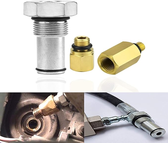 Oil Rail Adapters Leak Test Kit & IPR Valve Air Test Fitting Tool High Pressure Oil Pump Compatible with Ford 6.0L Powerstroke Diesel Engine (Fuel Rail)