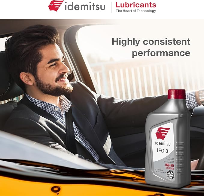 Idemitsu IFG 3 0W-20 Full Synthetic Motor Oil – 1 Quart SP/GF-6A Certified Engine Oil for TGDI & PFI Engines | Engineered for Maximum Efficiency and Protection