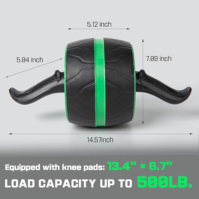 Ab Roller Wheel with Knee Pad Mat,Automatic Rebound Abdominal Wheel Abs Workout Equipment,Home Gym Equipment,No Noise Ab Wheel for Men&Women Abdominal