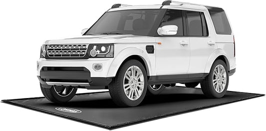 Garage Floor Mat Easy to Clean 8'6"x20' Heavy-Duty PVCContainment Mat with Waterproof Containment Protection for Cars SUVs Trucks Parking Garages Non-Slip Durable Containment Mat Multiple