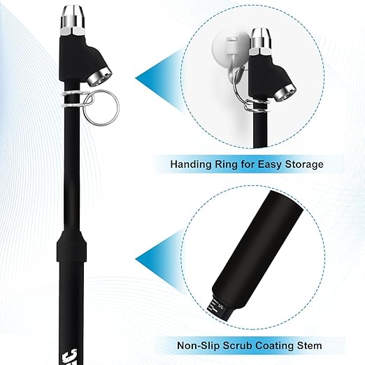 Tire Pressure Gauge 10-150 PSI, Heavy Duty Air Gauge Tire Pressure with Two Side Aluminum Scaleplate, Dual Head Truck Tire Gauges for Tire Pressure, 2 Pack