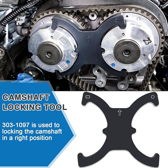 1.5 1.6 Timing Tool Kit Compatible with Ford Fiesta Fusion Escape Mazda 1.4 1.6 1.8 2.0 Di/TDCi/TDDi ECOBOOST 1.6 Ti-VCT 1.5 1.6 VVT 2.5L Engine Timing Tool, Camshaft Flywheel Locking Tools 303-1097