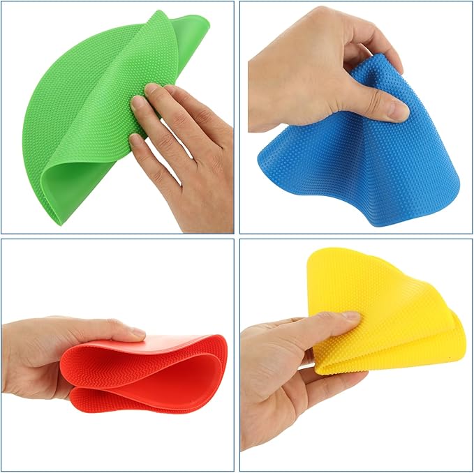 18 PCS 9 Inch Poly Spot Markers Non Slip Flat Field Cones, Spot Floor Dots with Bag, Poly Spots for Gym Floor Exercise Drills, Sports, Games, Speed Agility Training (6 Colors)