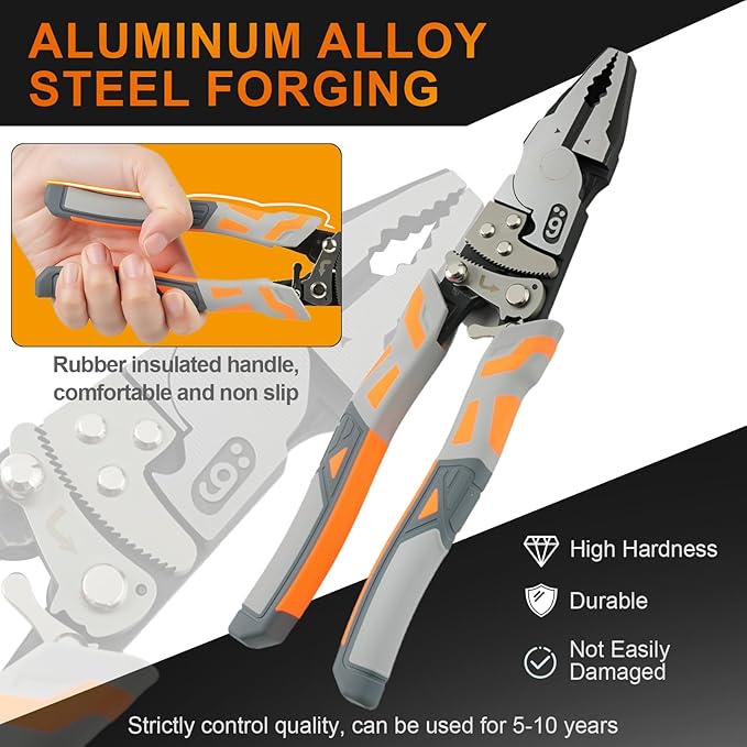 Ratchet Wire Plier - Cutting Pliers for Wire-Steel and Matel Wires, Forged from 55 steel, Locking Pliers Professional Handle
