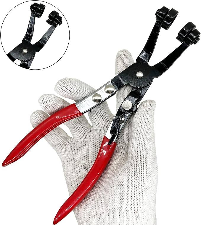 3Pcs Hose Clamp Pliers Kit, Long Reach Wire Spring Clamp Remover for Automotive Coolant Radiator Heater and Water Hose with Band Flat or Large Clamps