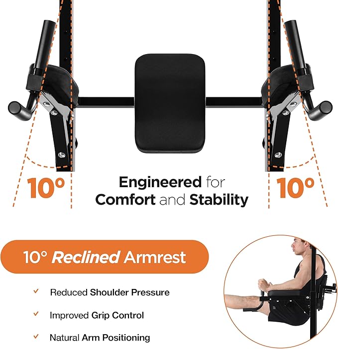 Pull Up Bar Free Standing - Power Tower, Multi-Functional Pullup Dip Station, Calisthenics Equipment Station For Home Gym - 440LBS Capacity, Height Adjustable, Durable, Heavy-Duty Strength Training For Men & Women To Build Muscle.