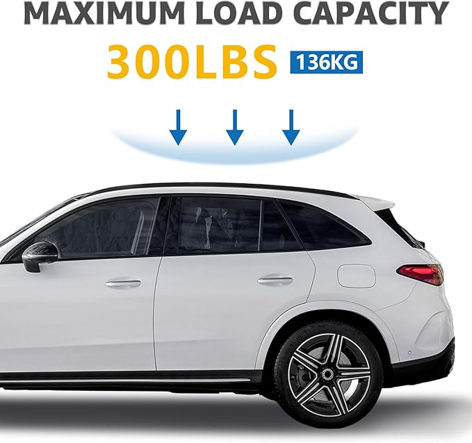 Roof Rack Cross Bars Compatible with Mercedes Benz GLC 2016-2022, Adjustable Aluminum Heavy Duty 300 LBS Anti-Theft Lock Cargo Carrier Rooftop Crossbar Accessories for Bike, Basket, Snowboard, Luggage