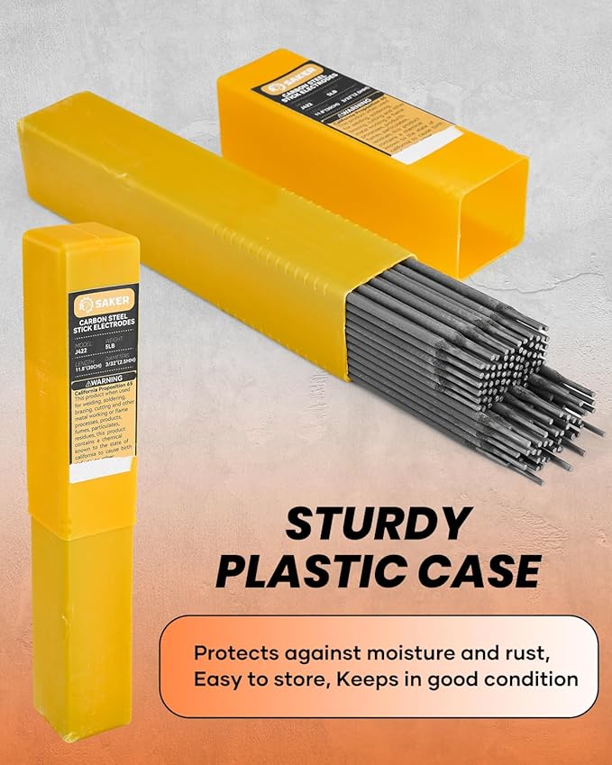 Saker E6013 Welding Rod 3/32'' 5LB Carbon Steel Stick Welding Electrodes